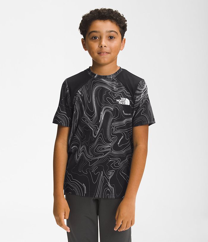 The North Face Τοπ Μαυρα Παιδικα Printed Κοντομανικα Never Sτοπ Tee - Greece 9743FBTJD